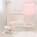 Lolli Living - 4-Piece Nursery Set - Meadow + Free Matching Decal Set