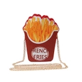 Nevenka Womens Creative Food Style Shoulder Messenger Bag-Fries
