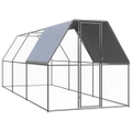 Outdoor Chicken Cage 2x6x2 m Galvanised Steel vidaXL