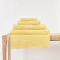 In2linen Classic Egyptian Cotton Ribbed Towel Range - Yellow Butter