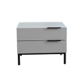 Dric Timber Bedside Table With Two Drawers/Night Stands/MDF