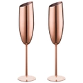 ACA Stainless Steel Rose & Gold Champagne Glass Cocktail Glasses Drinkware Cups 2pcs Kit