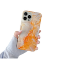 Anymob iPhone Case Orange Smooth Luxury Marble Plus Creative Silky Fashion Design With Quality Durable Phone Cover iPhone Compatible