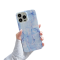 Anymob iPhone Case Blue Smooth Luxury Marble Plus Creative Silky Fashion Design With Quality Durable Phone Cover iPhone Compatible