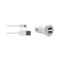 3sixT xCar Charger 3.4A + Lightning Cable 1m - White
