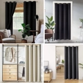 Set of 2 Blockout Curtains Darkening Noise Reducing Thermal Insulated Grommet Window Curtain Draperies Eyelet Bedroom