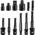 EZONEDEAL 12 Piece Power Drill Sockets Adapter Sets Hex Shank Impact Driver Socket Adapter