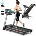 Costway Folding Treadmill Electric Walking Running Machine Home Fitness Exercise Equipment w/LED Display/20 Preset Programs