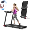 Costway Smart Folding Electric Treadmill 15KM/H 3.75HP w/LCD Monitor Bluetooth Speaker APP Control Walking Jogging Running Machine