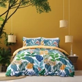 Polycotton Doona Quilt Cover Set Reversible Print Bedding Palm Tree Bright's Pattern Single Double Queen King Size