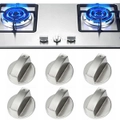 6pcs Gas Stove Knobs Home Kitchen Cooker Oven Cooktop Metal Switch Control