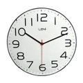 Leni Classic Analogue Round Home/Office Hanging Silent Wall Clock White 30cm