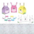 Easter Bunny Favour Treat Boxes 3 Pack with Iridescent Shimmering Strands