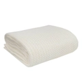 Living Textiles - Organic Cot Cellular Blanket - Natural White