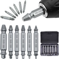 6pcs Damaged Screw Extractor Set Easy Out Broken Drill Bit Remover Kit Speed Out