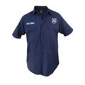 Canterbury Bulldogs NRL Button up Work Shirt Short Sleeve Navy