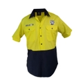 Canterbury Bulldogs NRL Hi Vis Button up Work Shirt Yellow