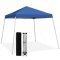 Costway 3x3 m Instant Pop Up Canopy Folding Slanted Leg Canopy Tent w/Carry Bag UPF50+ UV Protection Blue