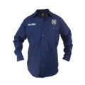 Canterbury Bulldogs NRL Button up Work Shirt Long Sleeve Navy