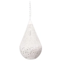 Casa Etched Flower Pendant Light in White
