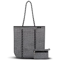 Punch Neoprene Premium Zip-Up Portable 34cm Tote Bag Shoulder Handbag Marle Grey