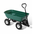 Garden 65L Dump Cart Tipping Bed Trolley Wagon Wheelbarrow Pull - Holds Up to 270kg Load