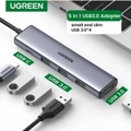 HIGH SPEED USB 3.0 to 4 Port Slim Compact Expansion Hub Power Splitter Aluminum