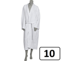 Connoisseur Cotton Waffle Bathrobes with Stitched Belt 10 Pack