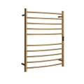 HOTWIRE Hotwire Heated Towel Rail - Curved Round Bar (H900mmxW700mm) with Timer - Gold