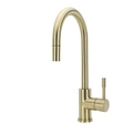 SWEDIA Klaas - Stainless Steel Kitchen Mixer Tap - Brushed Brass PVD Finish - with Pull-Out