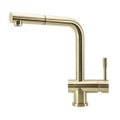 SWEDIA Sigge - Stainless Steel Kitchen Mixer Tap With Pull-Out - Brushed Brass PVD Finish