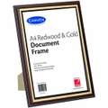 Carven Document Picture Photo Frame A4 Redwood/Gold