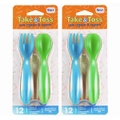 24pc The First Years Take & Toss Flatware Forks & Spoon Kids/Toddler Set 9m+