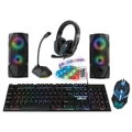 LVLUP 6-in1 Gaming Kit Keyboard Mouse Headset Speakers Microphone