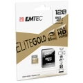 Emtec Micro SD Card SDxC UHS-I Memory Card 128GB Class 10 With SD Adapter - Gold