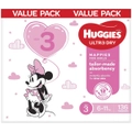 Huggies Ultra Dry Nappies Girls Size 3 (6 - 11kg) 136 Pack