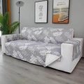Sofa Cover Quilted Couch Covers Lounge Pet Protector Slipcovers Grey Leaves