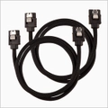 CORSAIR Premium Sleeved SATA 6Gbps 60cm Cable Black