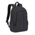 Rivacase Canvas Backpack for 15.6 inch Notebook / Laptop (Black) Suitable for Education , Business [7560 black]