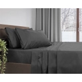 Ardor Bed 1000TC Cotton Rich Flat/Fitted/Pillowcase Sheet Set Charcoal