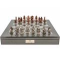 Dal Rossi Italy Evil Ring Chess Set with 50cm Carbon Fibre Finish Chess Figure Board