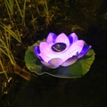 Floating Solar Lotus Flower Light Pond Pool Lamp Garden Landscape Light