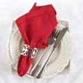 RANS Napkin Elegant Hemstitch 45x45cm Red, Table Linen