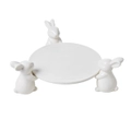 Emporium Serving Plate 3 Bunny Figurines Decorative Plate For Dessert Food Appetizer