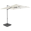 Outdoor Umbrella with Portable Base Cantilever Hanging Sand/Taupe vidaXL