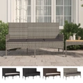 3-Seater Garden Bench Outdoor Bench Seating with Cushions Poly Rattan vidaXL