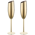 ACA Stainless Steel Gold Champagne Glass Cocktail Glasses Drinkware Cups 2pcs Kit