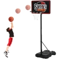 Advwin Adjustable 1.6-2.2M Portable Basketball Hoop Stand Backboard Net Ring Set for Teenagers