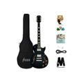 Haze 239 BK Semi-Hollow Body Electric Guitar,Black+Free Gig Bag,Picks,Strap