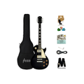 Haze Electric Guitar Ebony SEG-277BK + Gig Bag + Full Kit
